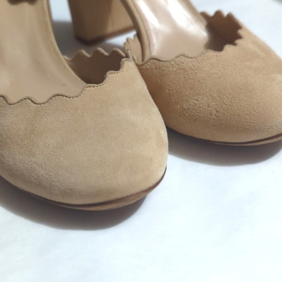 Chloe Pink Scalloped Heels - Picture 11 of 13